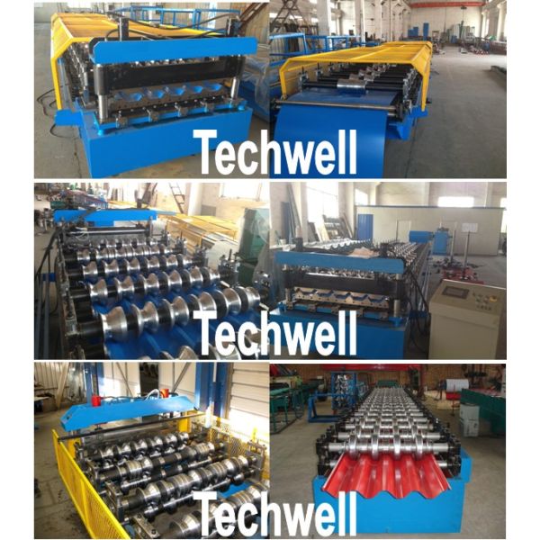 Metal Roofing Sheet Roll Forming Machine, Roofing Sheet Making Machine With 20 Forming Stations