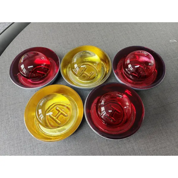 Road Stud reflective road marker  White High Compressvie Reflectors Tempered Reflective Glass Road Stud