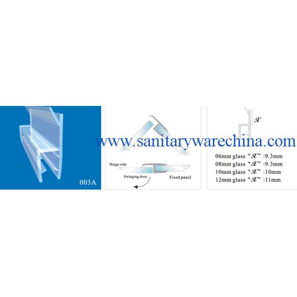 Sealing Strips/waterproof strips/shower door seals/PVC Seal 003A