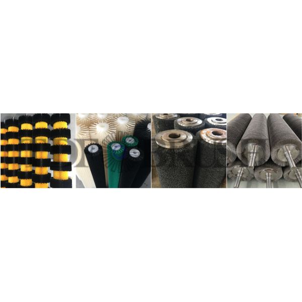 Industrial Roller Brush Nylon Bristle PP Base Customizable Industrial Surface Treatment Tool