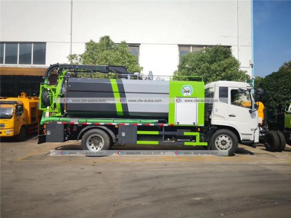 Dongfeng 12000L Tank Capacity High Pressure Jetting Vacuum Cleaning Sewage Suction Truck