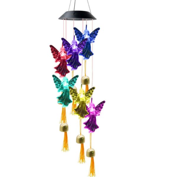 Garden Wind Bell Lamp Solar Wind Chimes Light for Customizable Indoor Butterfly Decor