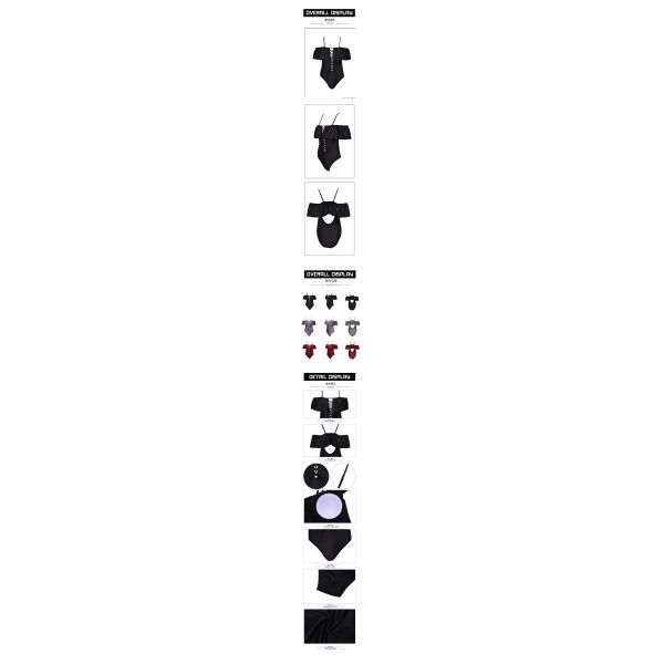 One Piece Swimsuit Sexy Swimwear Women Hollow Out Bandage Strap U-back Solid color1927