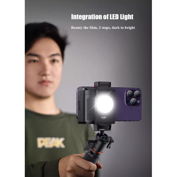 Universal Phone Camera Grip Wifi Cell Phone Camera Handle With LED Light And Screw Hole