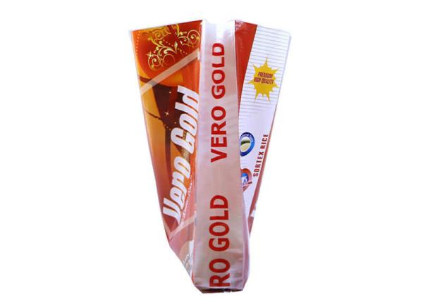 Three Side Wheat Flour Packing Bags , Oversized Stand Up Plastic Bags For Food Packaging
