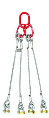 48mm de aço galvanizados 4 estilingues da corda de fio da maneira