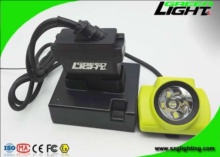 лампа крышки горнорабочего USB 25000Lux 530lum IP68 батареи Panasonic светов добычи угля 13.6Ah водоустойчивая