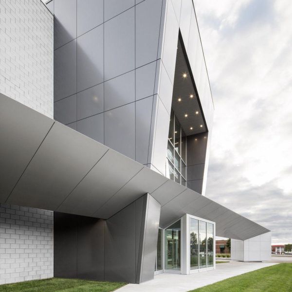 Single Panel Aluminum Single Panel Curtain Wall Wood Grain 3D Architectural Curtain Wall