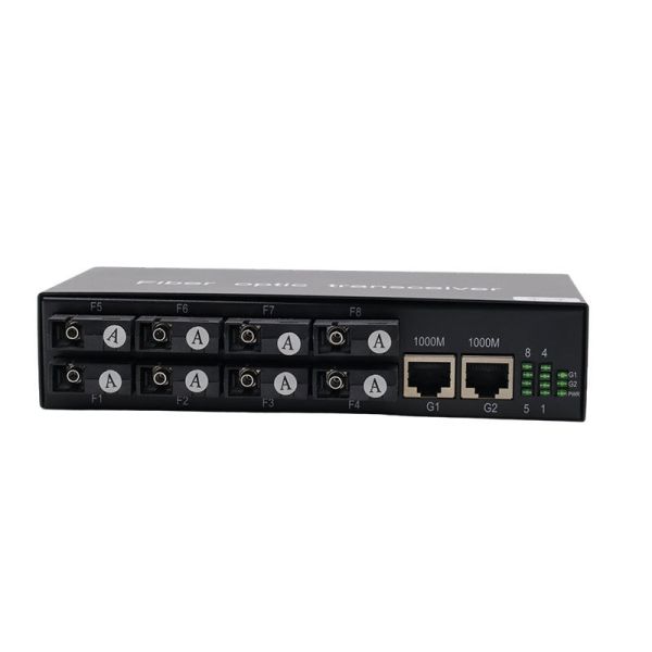 1000Mbps Gigabit Fiber Switch 8 Port SC Fiber 2 Port RJ45 Ethernet Fiber Switch