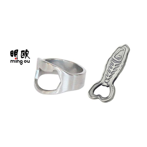 Wedding Ring Beer Bottle Openers Gift Stainless Steel With Brush Finished