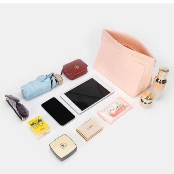 Purse Organizer Insert For Handbags & Base Shaper Set, Felt Organizer Insert Large Tote, Bag Organizer With Zipper Sizes, Fit Speedy Neverfull MM City And More
