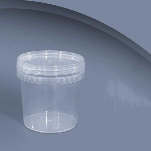 Food Grade Transparent Plastic Bucket with Return refunds Multi Color Lid and Handle