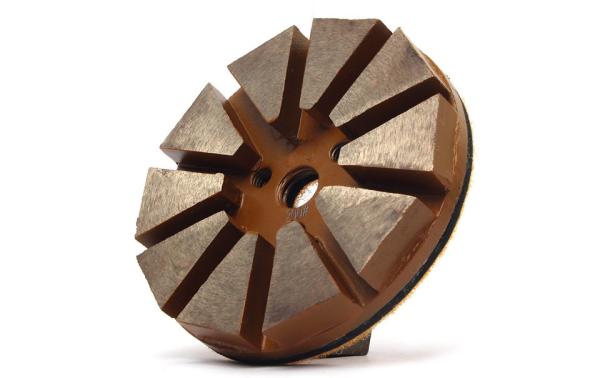 Round Concrete Diamond Floor Pads , Metal Polishing Pad For Marble Floor