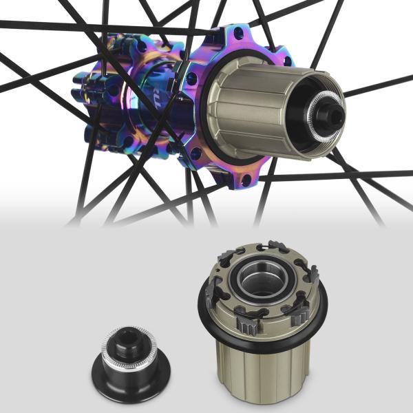 5853mm 700C Carbon Fiber Road Bike Wheels 6 Claws 3 Teeth Spoke Hole 24 - 24H