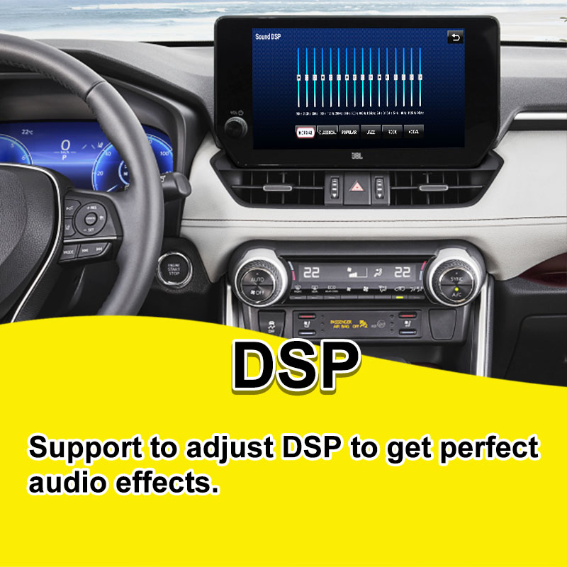 Android 13 Android Инфоразвлекательный интерфейс для Toyota RAV-4 2023-Crown, Alphard, Harrier OEM Обновление экрана с мультимедийной системой Android, YouTube