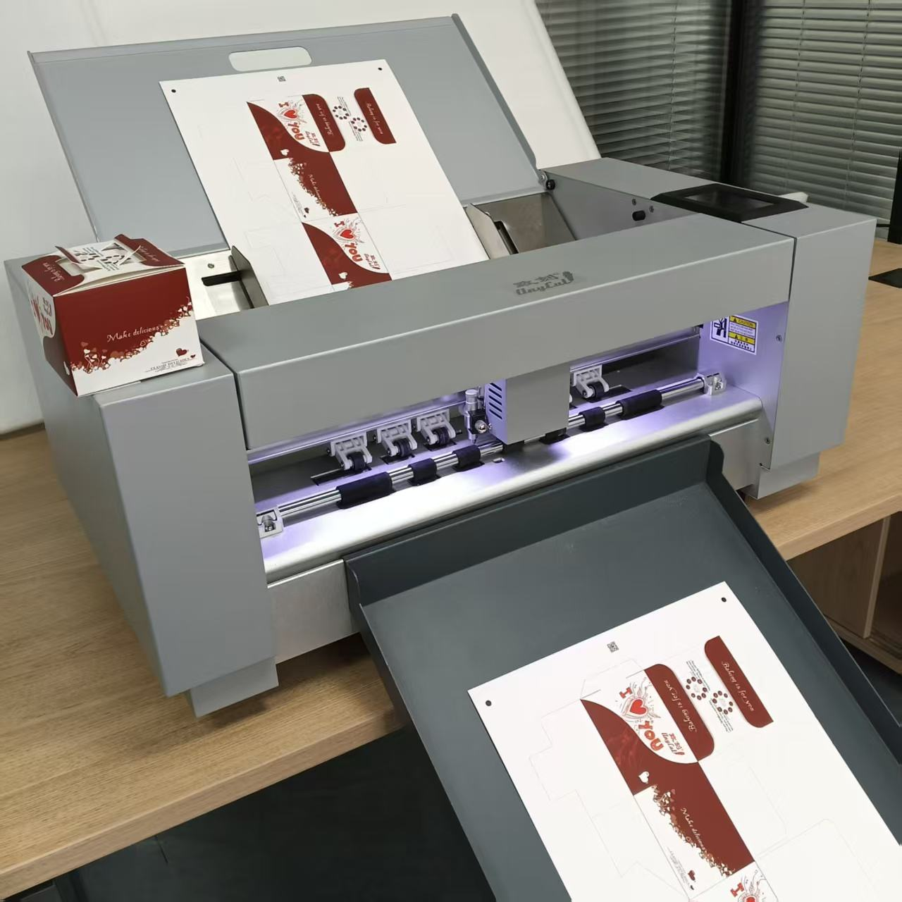 Anycut CCD Camera Contour Double Cutter Head Indentation Die Cutting Machine