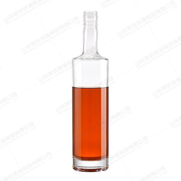 250 ml OEM / ODM aceptable botella de vidrio de lujo Vodka Tequila con tapa de oro de aluminio único