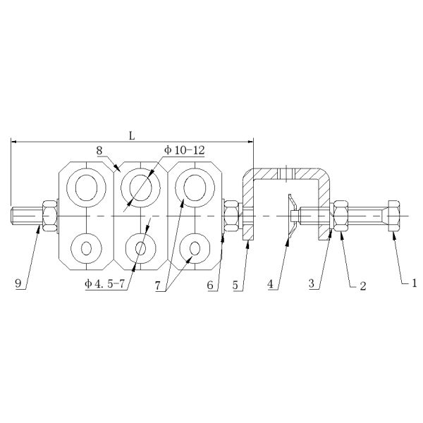 RF coaxial feeder cables RRU Fiber Optic Cable  Power Cable Combined Hole Cable Clamp