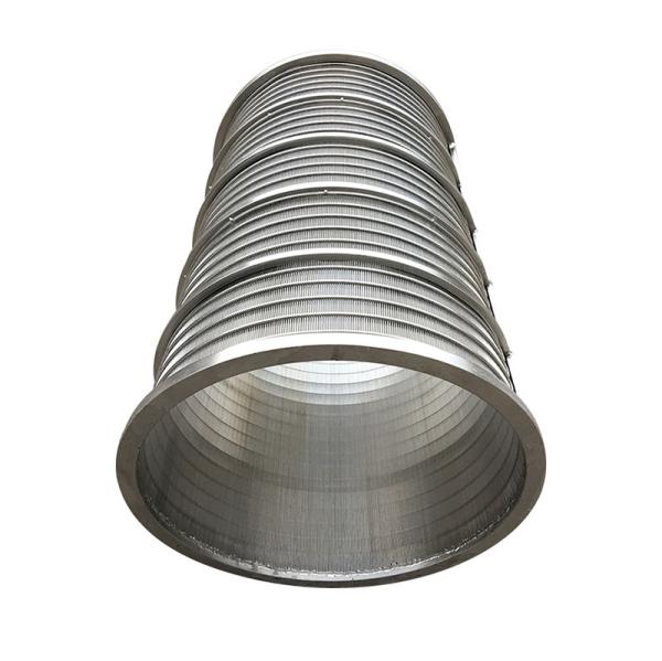 Johnson Wedge Wire Filter Screen V Wrap Pipe / Tube 200 500 700 1000 Microns Slot Size