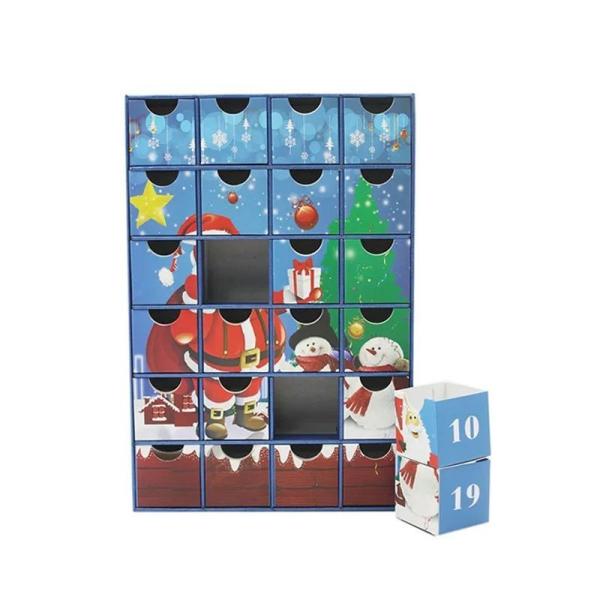 Christmas Xmas Empty Advent Calendar Boxes Cosmetic Display Gift Drawer Packaging Box