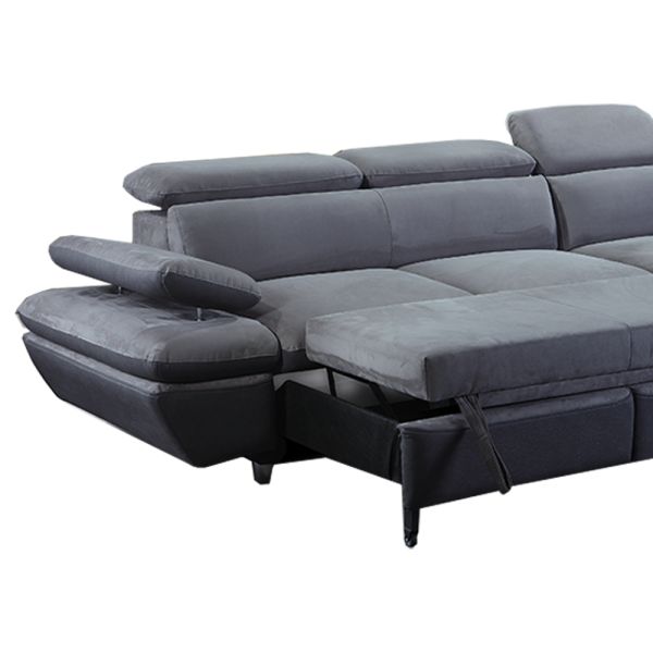 Nontoxic Queen Size Corner Storage Sofa , Anti Abrasion Bed Couch Sectional