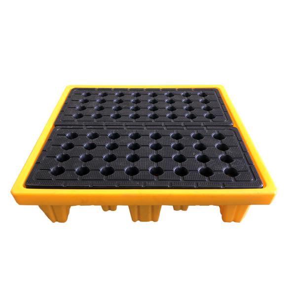 Virgin HDPE Plastic Spill Pallets 2 Drum Spill Containment Platform