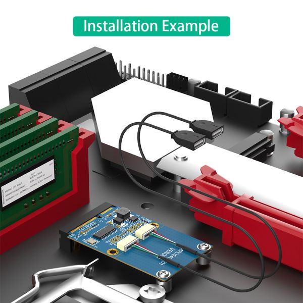 Mini PCI-E PCI Express To Dual USB Adapter MPCIe To 5 Pin 2 Port USB2.0 Converter For Full/half Height Mini Card