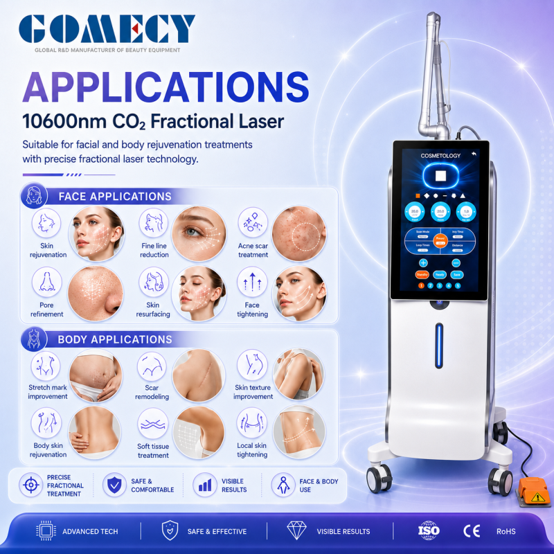 Vertical CO2 Fractional Laser Skin Rejuvenation Vaginal Treatment Fractional CO2 Laser Skin Resurfacing Machine