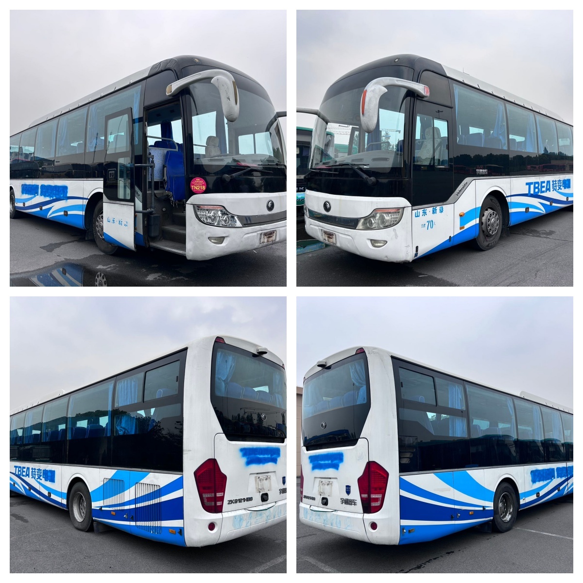 Pre Owned Yutong ZK6121 70 Seat Passenger Coach Yuchai 295HP Diesel Bus Air Ride Suspension Long Route Export