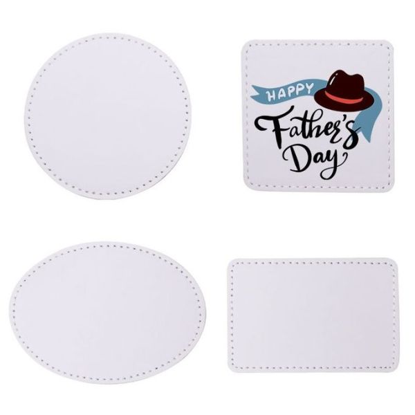 Sublimation PU Leather Hat Patch Heat Transfer Logo Patch For Clothing Brand Accessories In Various Shapes