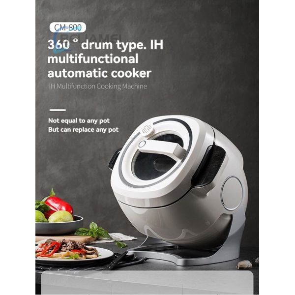 Automatic Intelligent 2000W Plug-and-Play Easy-to-Clean Cooking Robot for Home Use