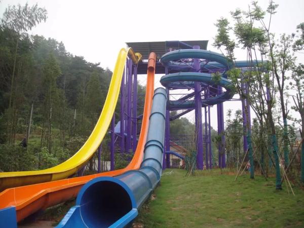 Amusement Aqua Park Equipment Flying Style Fiberglass Swimming Pool Slide For Children