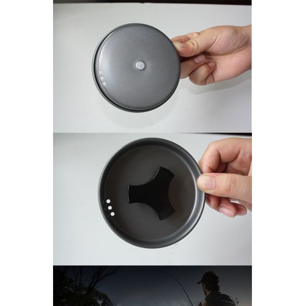 Ultralight алюминиевый на открытом воздухе располагаясь лагерем чайник чайника располагаясь лагерем