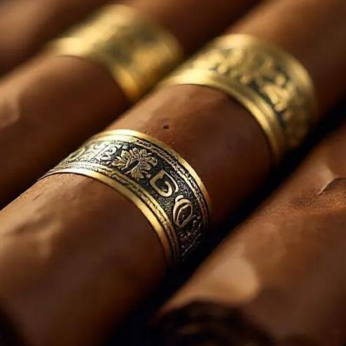 Premium Hot Sale Customized Cigar Label Sticker Private Branding UV Gold Cigar Ring Label Adhesive Waterproof Cartoon Label Printing Sticker