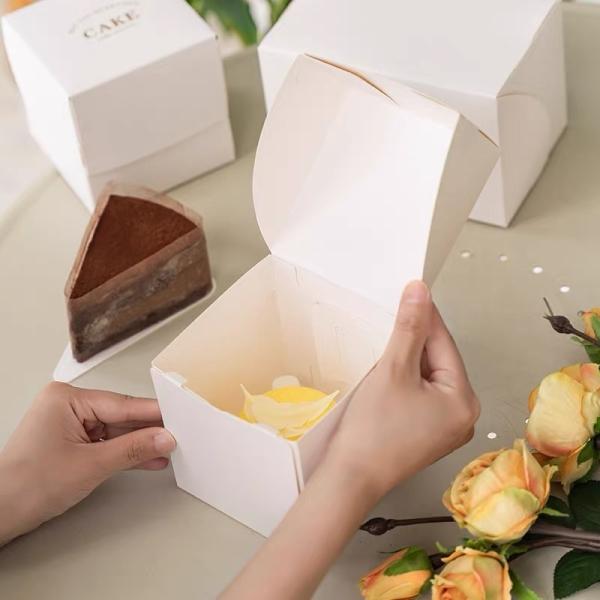 Nordic Minimalist Dessert White Dessert Box For Cake Candle Gift Paper Box