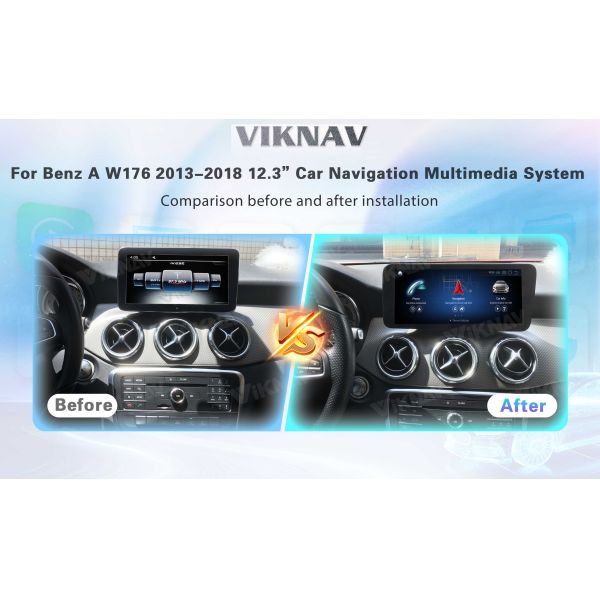 Viknav 12.3 дюймовый Android Для Benz A W176 CLA C117 GLA X156 G W463 2013-2018 GPS Автомобиль с экрановым радиоплеером (NTG5.0)