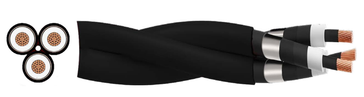 FR-N20XA8E-AR 18/30kV Cable NF C 33-226 - Cu/XLPE/MDPE Copper Conductor