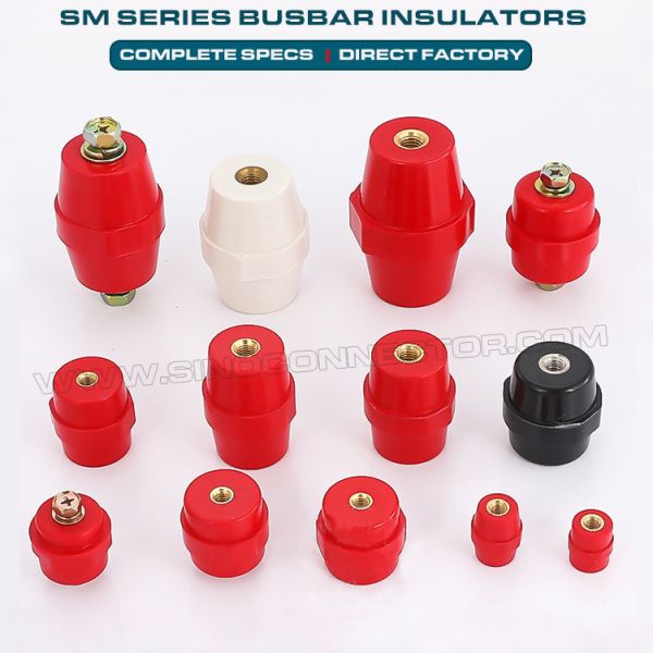 Изоляторы шин SM Type, полиэфирный изолятор низкого напряжения SM25 с винтом M6 и держателем шин BMC/SMC