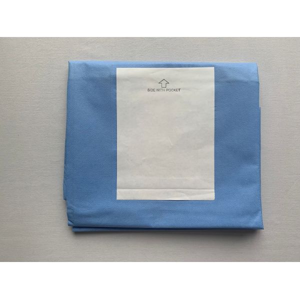 Голубое хирургическое SMS стерильное задрапировывает латекс свободный с мешком и отверстием собрания