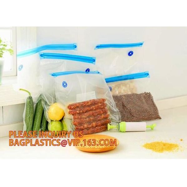 Disposable Transparent Vacuum Sealer Food Storage Plastic Packaging Roll Bag for Food Sealed, Textured Food Freshness St