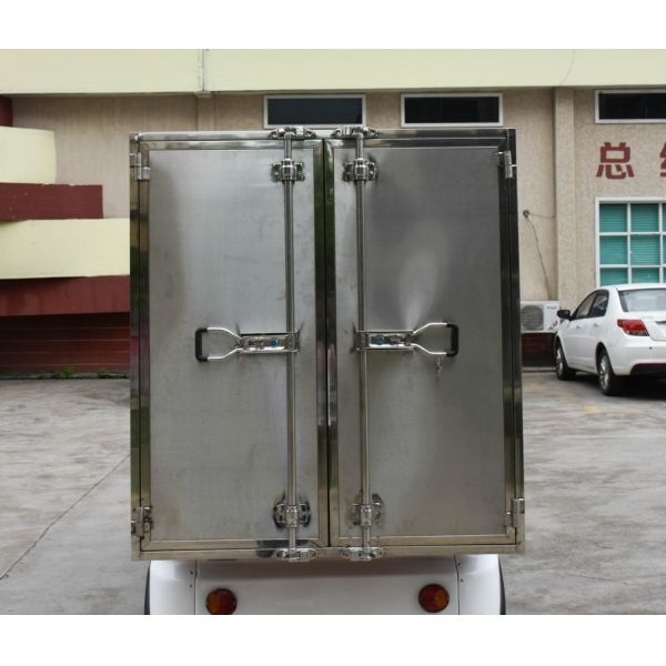 2 Seats Small Cargo Vehicle Electric Golf Cart With Stainless Steel Container For Hotel