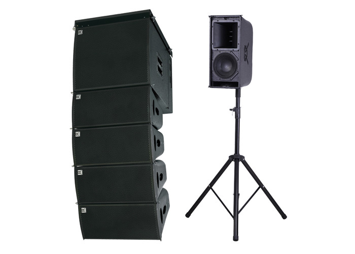 Portable 8 Inch Active Line Array System Column Speaker Black Paint