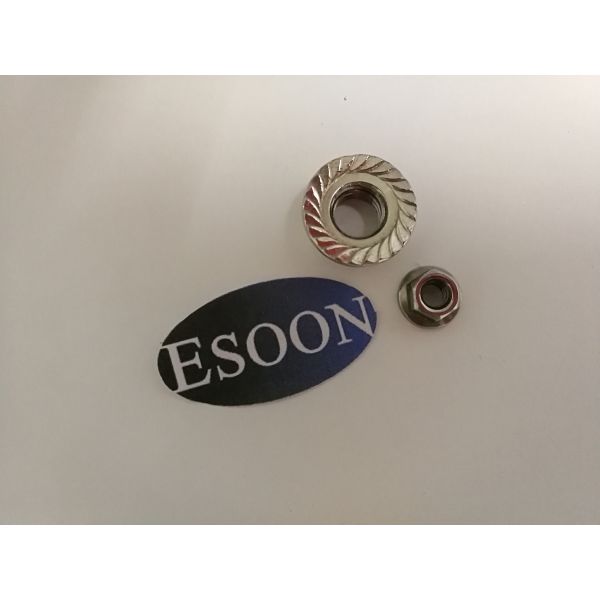 M8-1.25 Hex flange nuts DIN6923 Serrated Zinc plated ISO4161 Steel Grade 8