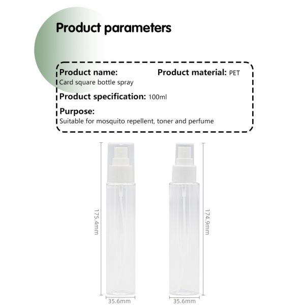 bouteilles fines de jet de la brume 100ml pour les cosmétiques UKP20 de toner d'arrangement de maquillage