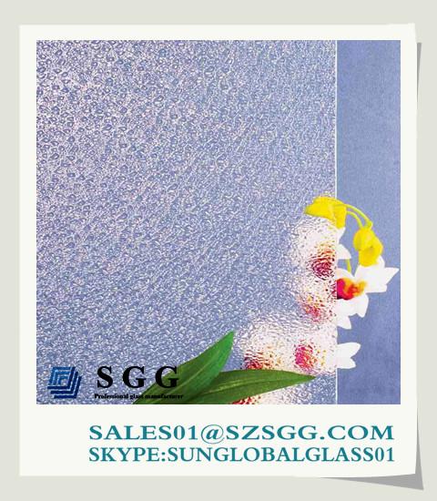3mm figured glass with 3C/CE/ISO certificate