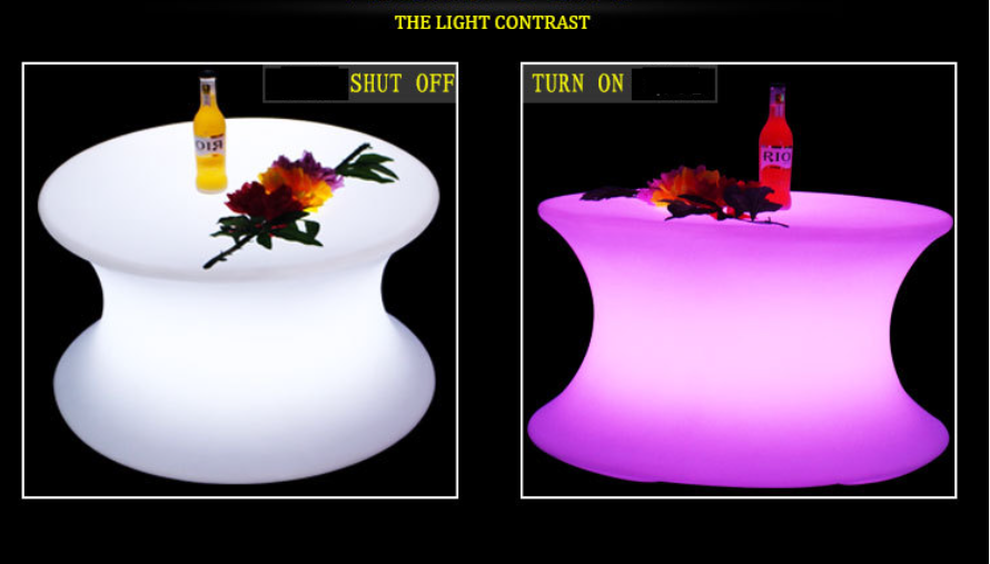 Commercial LED Illuminated Furniture With High Efficiency Lithium Battery
