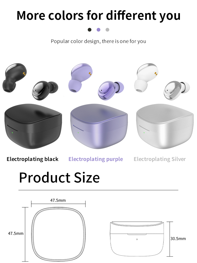 Новое прибытие 2021 гальванизирует наушник bluetooth Earbuds стерео hi-fi earbuds XY-30 беспроводной с встроенным Mic