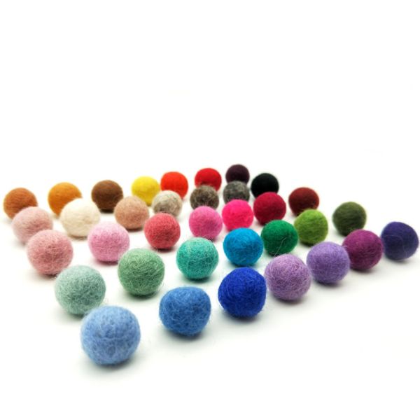 Baby Decorations Durable 20mm Pastel Felt Pom Poms