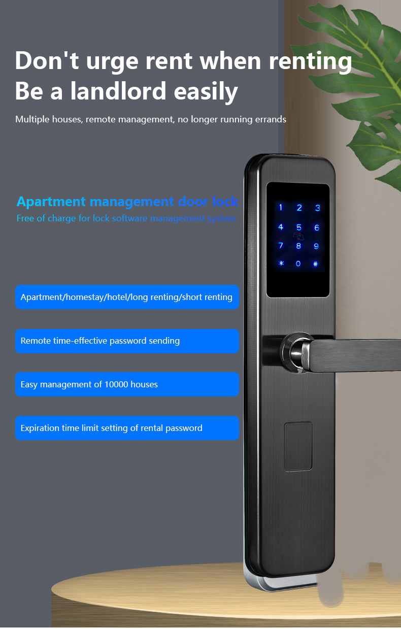 Отель Passcode Smart Door Lock с RFID-картой и ключом управления доступом