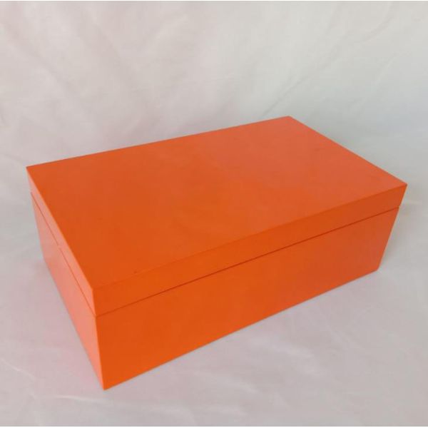 Orange Whiskey Wooden Wine Box Sustainable Materials For Packaging